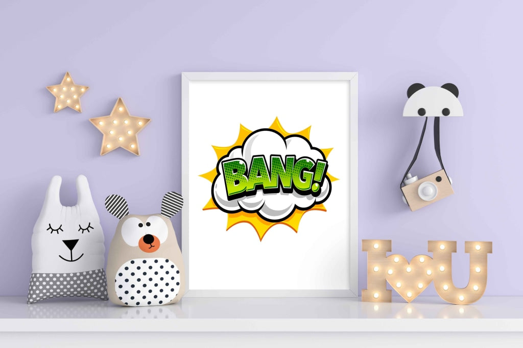 A Comic Note - Pop Art Frame For Wall Decor- Funkydecors Xs / White Posters Prints & Visual Artwork