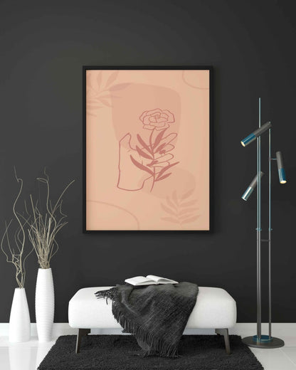 A Fallen Rose - Nature Art Frame For Wall Decor- Funkydecors Xs / Black Posters Prints & Visual