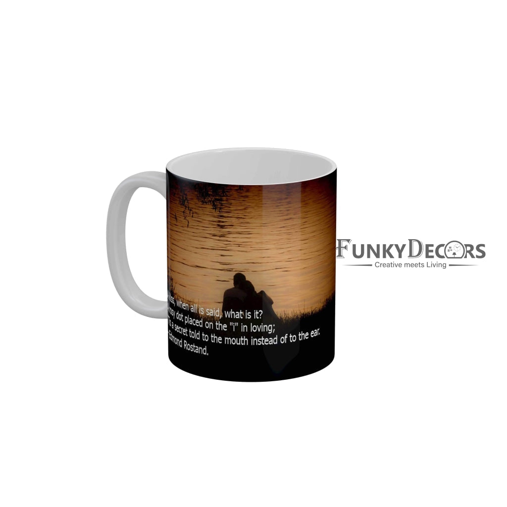 A Kiss Love Coffee Mug 350 ml-FunkyDecors Love Mugs FunkyDecors