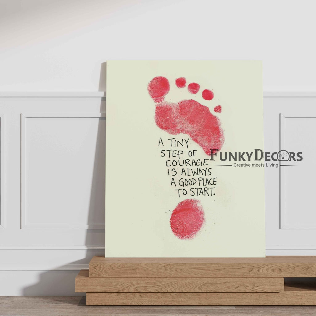 A Tiny Step - Inspirational Quotes Art Frame For Wall Decor- Funkydecors Posters Prints &amp; Visual