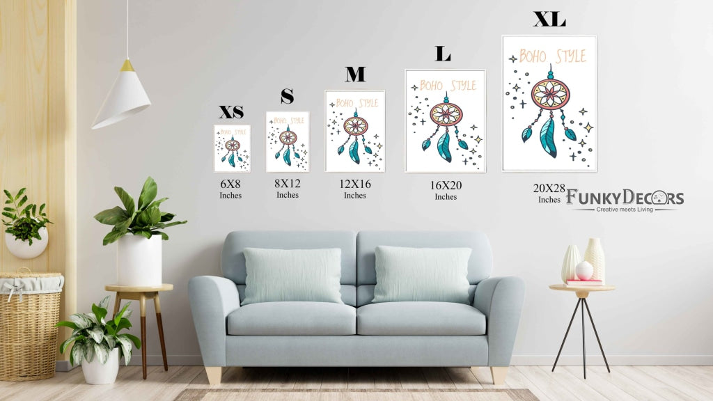 Abstract Boho Art Frame For Wall Decor- Funkydecors Posters Prints & Visual Artwork