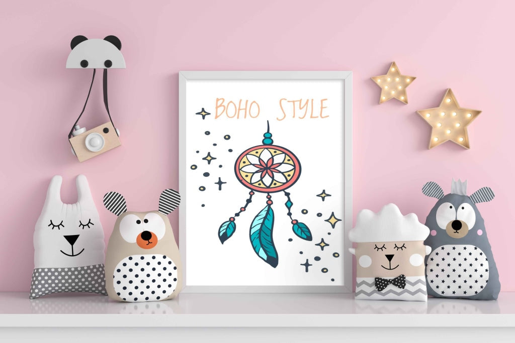 Abstract Boho Art Frame For Wall Decor- Funkydecors Xs / White Posters Prints & Visual Artwork
