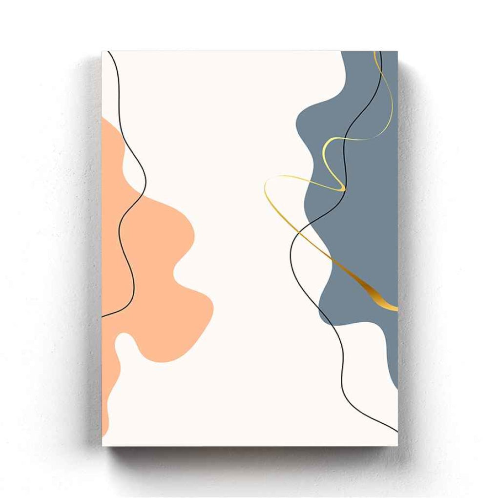 Abstract Curves Geometric Art Frame For Wall Decor- Funkydecors Xs / Canvas Posters Prints &amp; Visual