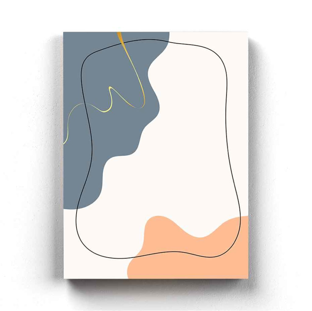Abstract Curves Geometric Art Frame For Wall Decor- Funkydecors Xs / Canvas Posters Prints &amp; Visual
