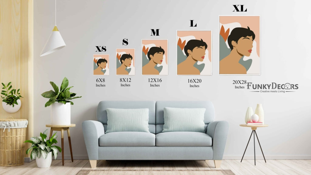 Abstract Man Portrait Art Frame For Wall Decor- Funkydecors Posters Prints & Visual Artwork
