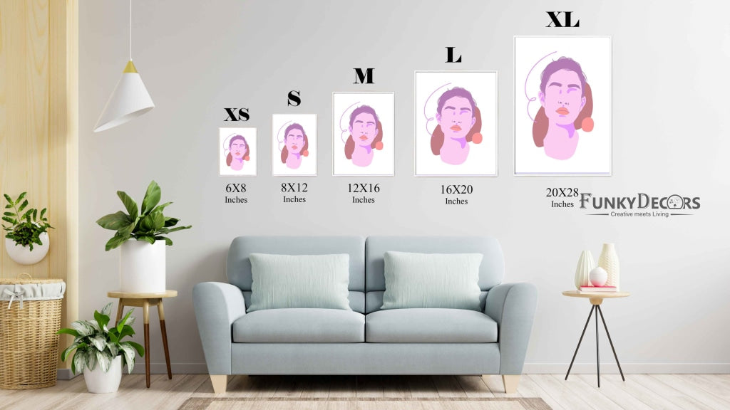 Abstract Portrait Art Frame For Wall Decor- Funkydecors Posters Prints &amp; Visual Artwork