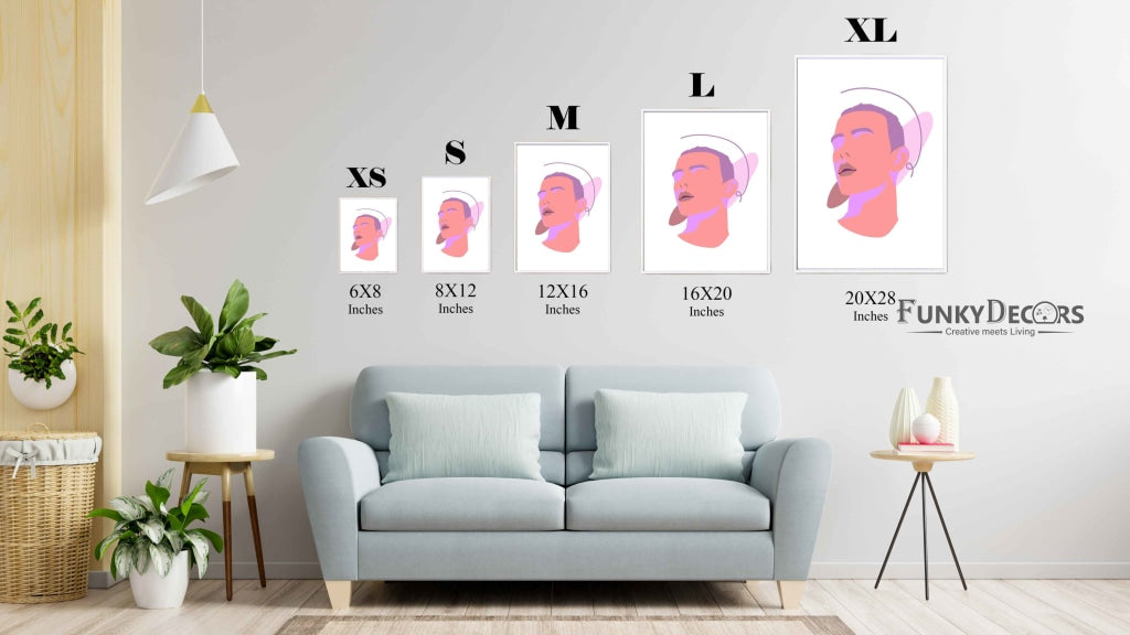 Abstract Portrait Art Frame For Wall Decor- Funkydecors Posters Prints &amp; Visual Artwork