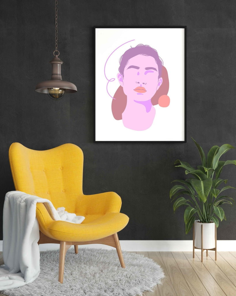 Abstract Portrait Art Frame For Wall Decor- Funkydecors Xs / Black Posters Prints &amp; Visual Artwork