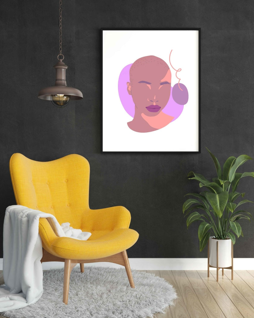 Abstract Portrait Art Frame For Wall Decor- Funkydecors Xs / Black Posters Prints & Visual Artwork