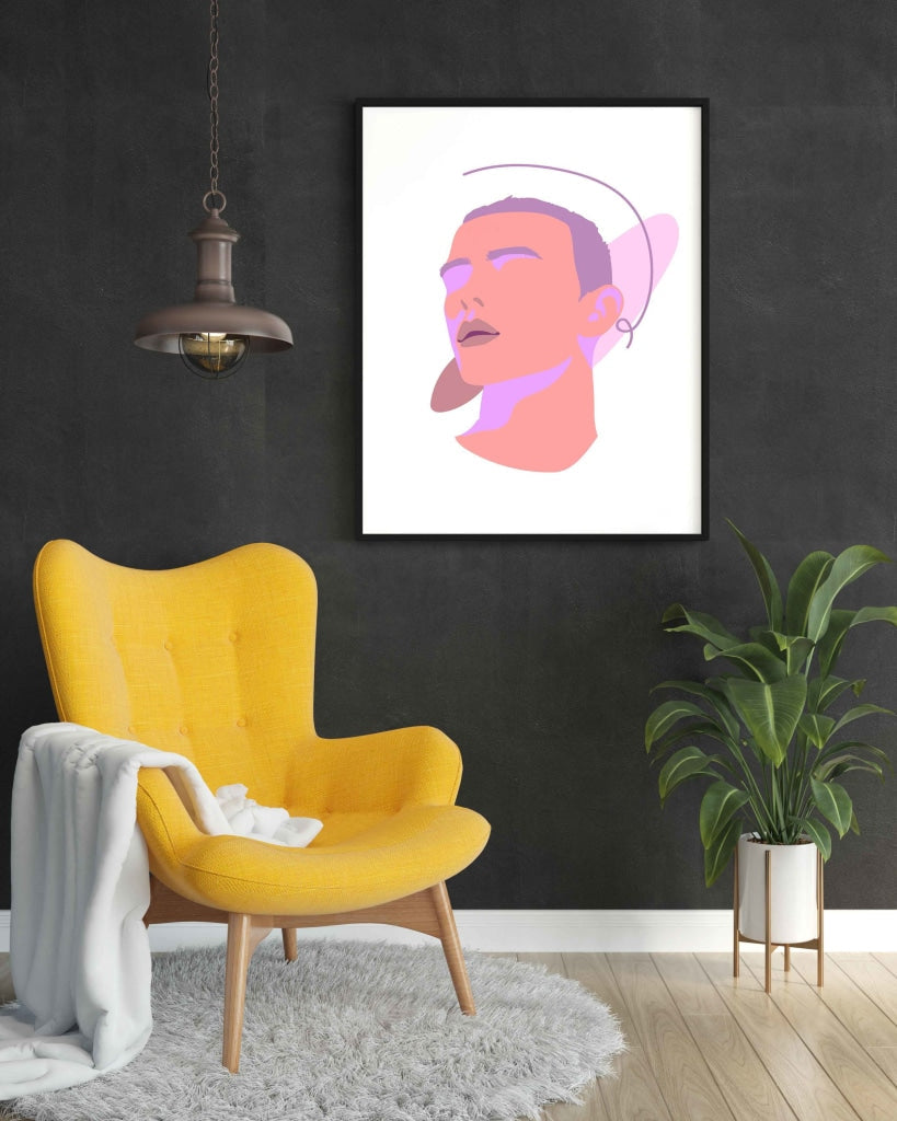 Abstract Portrait Art Frame For Wall Decor- Funkydecors Xs / Black Posters Prints &amp; Visual Artwork