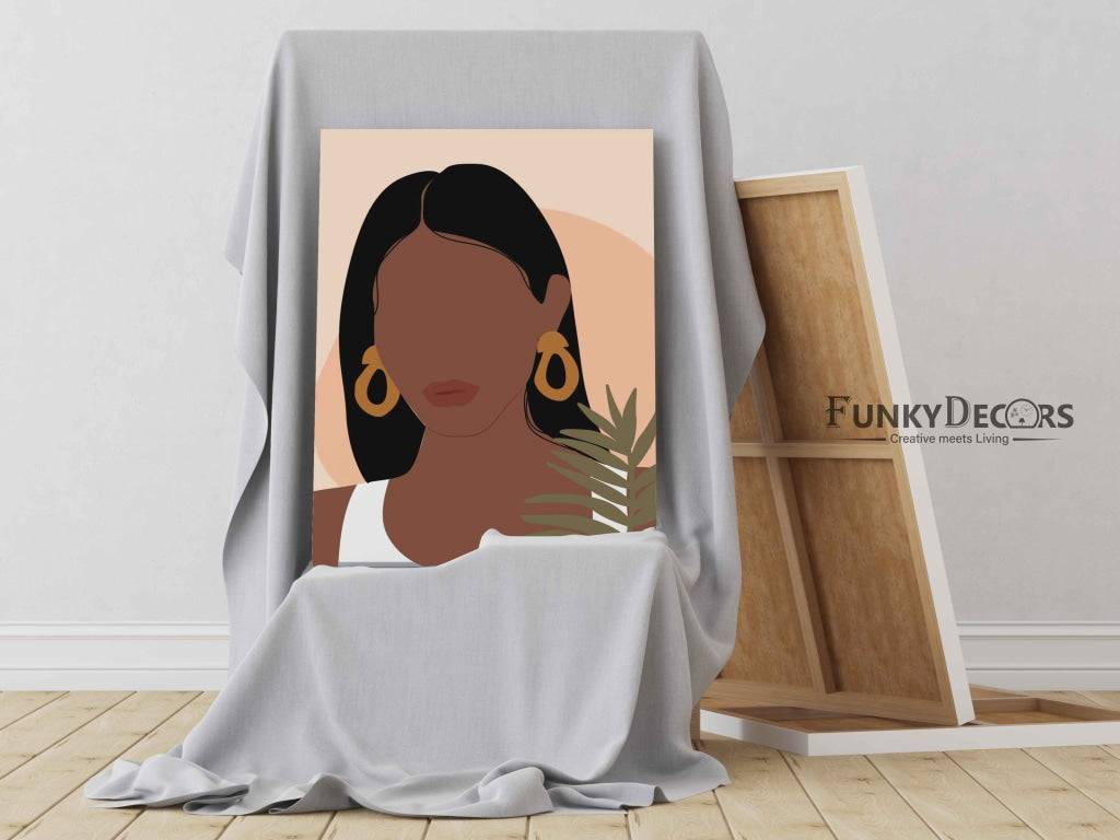 Abstract Vintage Girl Portrait Art Frame For Wall Decor- Funkydecors Posters Prints & Visual Artwork