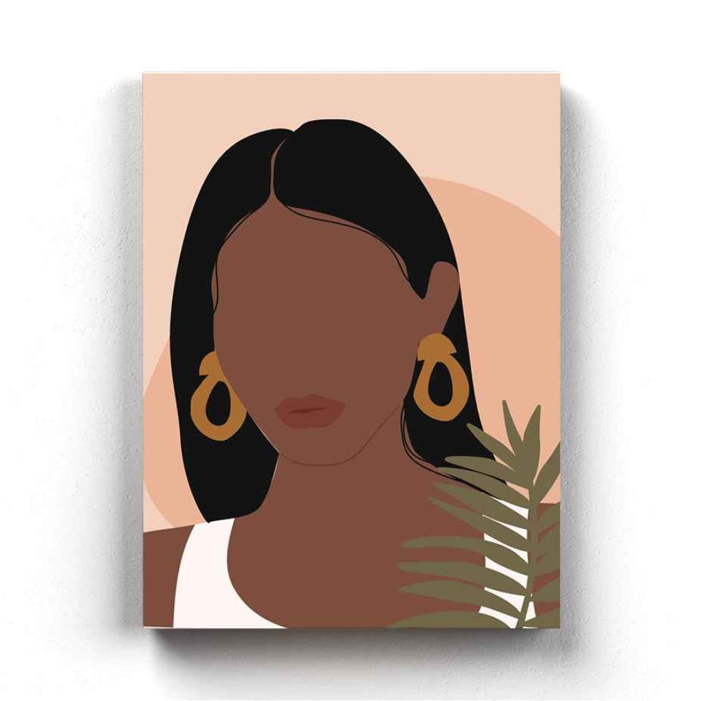 Abstract Vintage Girl Portrait Art Frame For Wall Decor- Funkydecors Xs / Canvas Posters Prints &