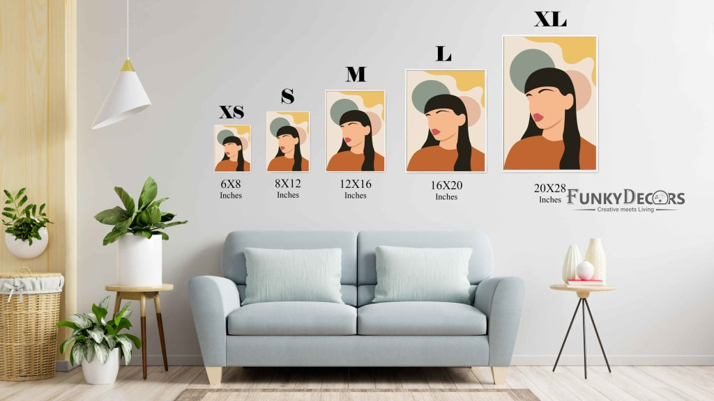 Abstract Women Portrait Art Frame For Wall Decor- Funkydecors Posters Prints & Visual Artwork