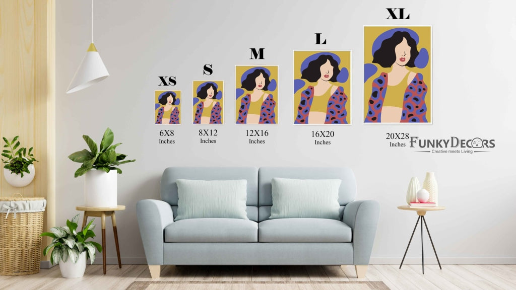 Abstract Women Portrait Art Frame For Wall Decor- Funkydecors Posters Prints & Visual Artwork