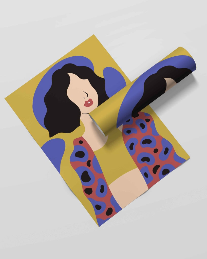 Abstract Women Portrait Art Frame For Wall Decor- Funkydecors Xs / Roll Posters Prints & Visual