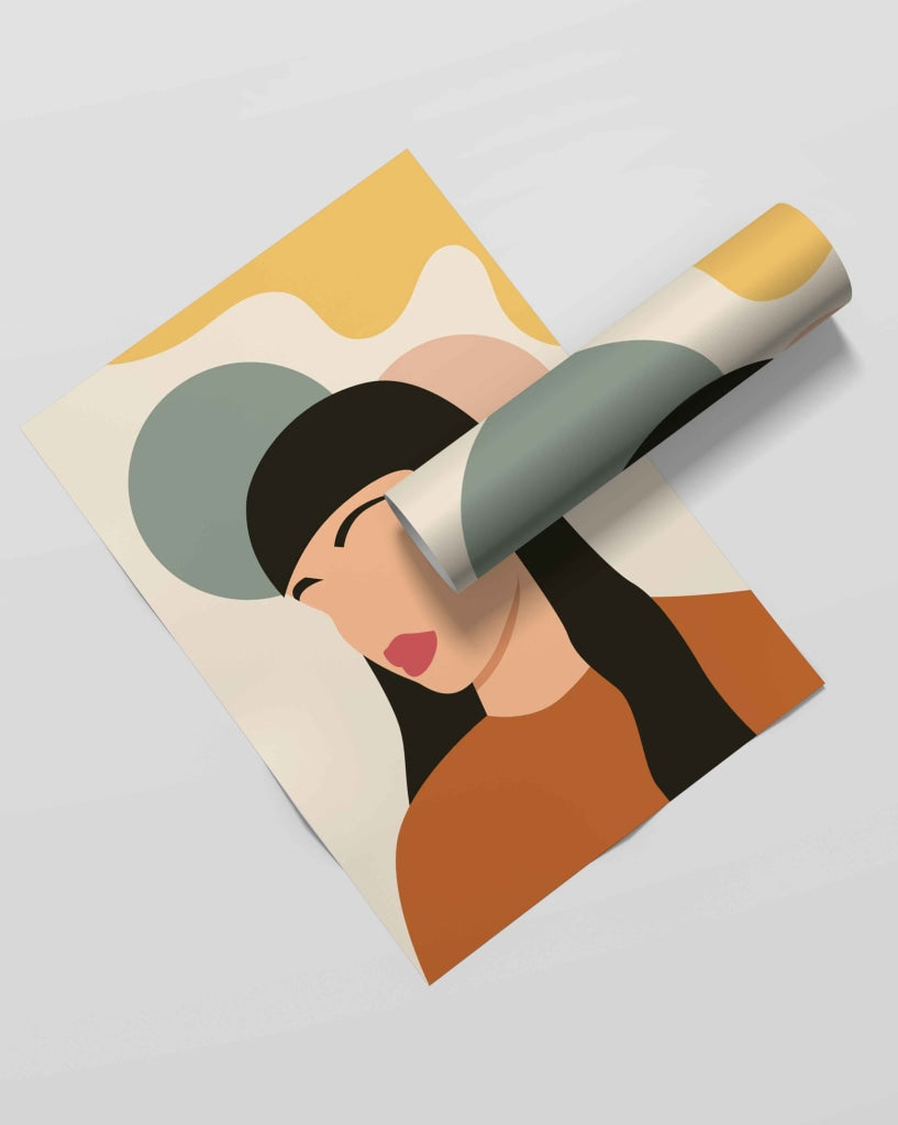 Abstract Women Portrait Art Frame For Wall Decor- Funkydecors Xs / Roll Posters Prints & Visual