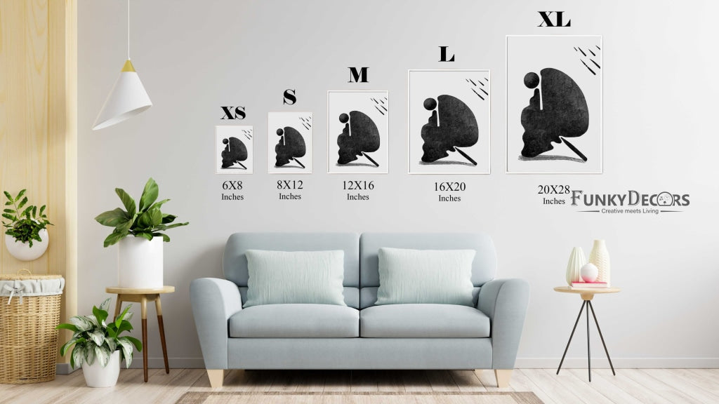 Achromatic Art Frame For Wall Decor- Funkydecors Posters Prints & Visual Artwork