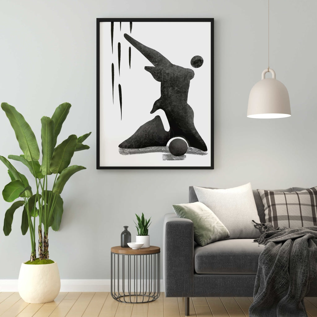 Achromatic Art Frame For Wall Decor- Funkydecors Xs / Black Posters Prints &amp; Visual Artwork