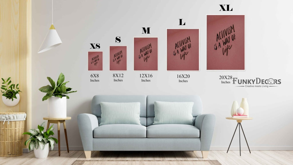 Activism Is A Way Of Life - Quotes Art Frame For Wall Decor- Funkydecors Posters Prints & Visual