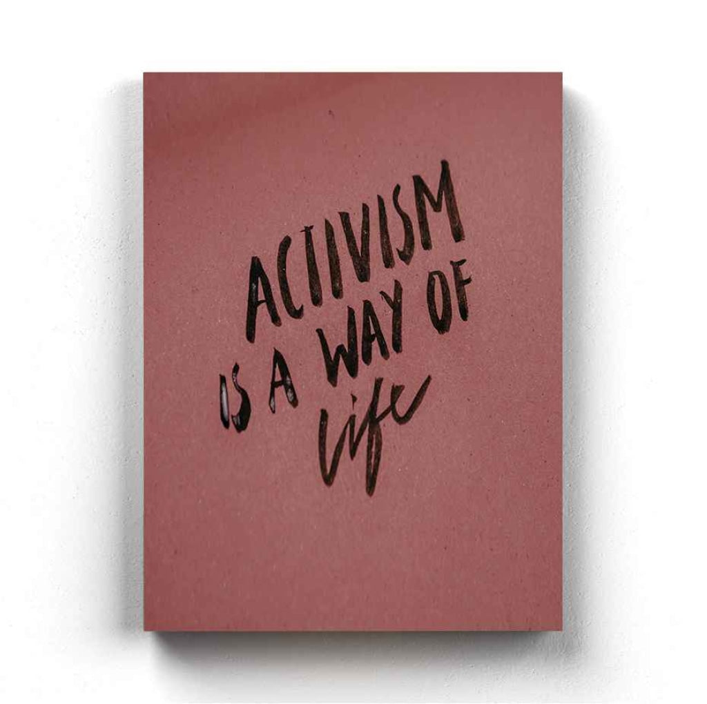 Activism Is A Way Of Life - Quotes Art Frame For Wall Decor- Funkydecors Xs / Canvas Posters Prints