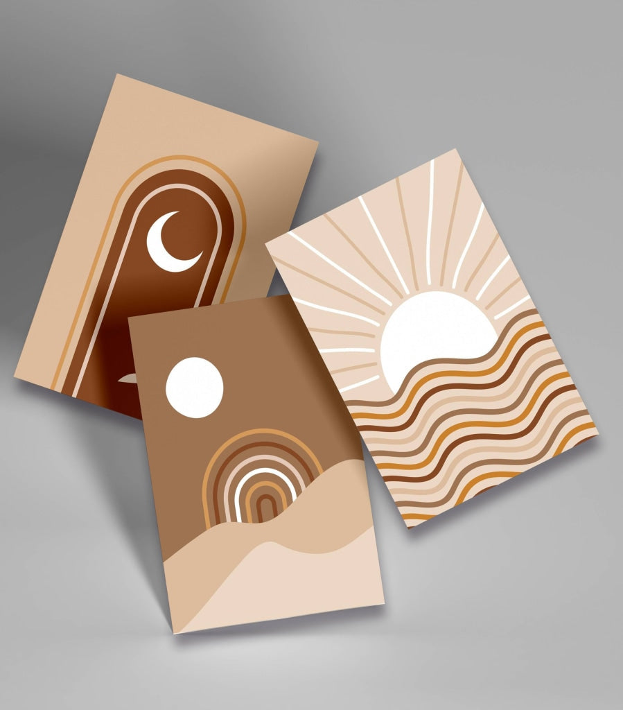 Aesthetic Abstract 3 Panels Art Frame For Wall Decor- Funkydecors Xs / Roll Posters Prints &amp; Visual