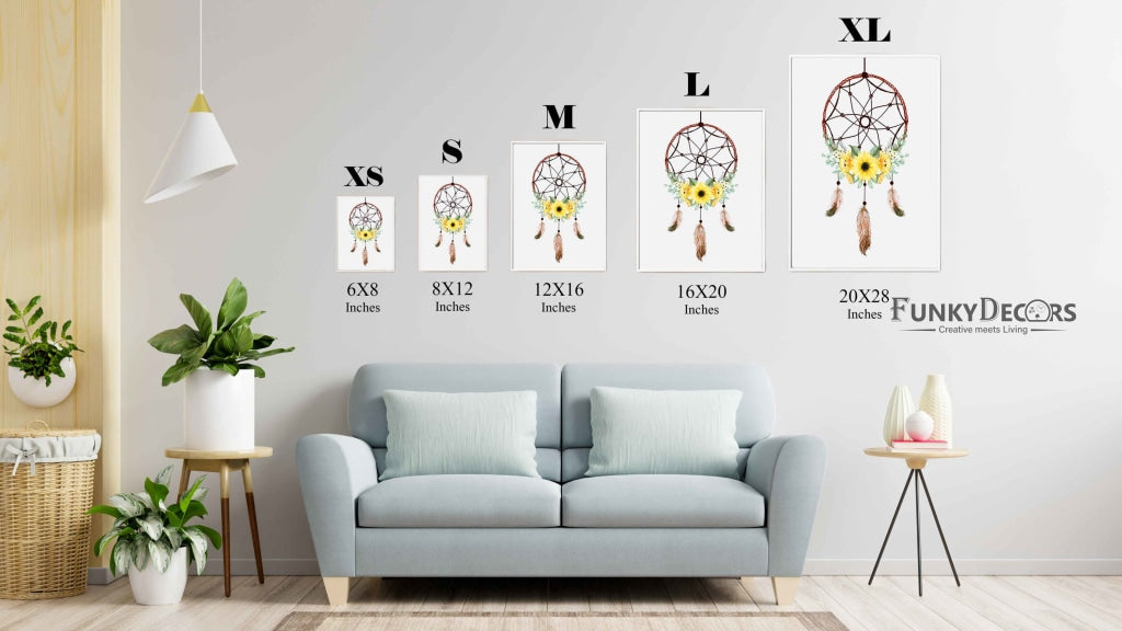 Aesthetic Dream Catcher Design Portrait Art Frame For Wall Decor- Funkydecors Posters Prints &