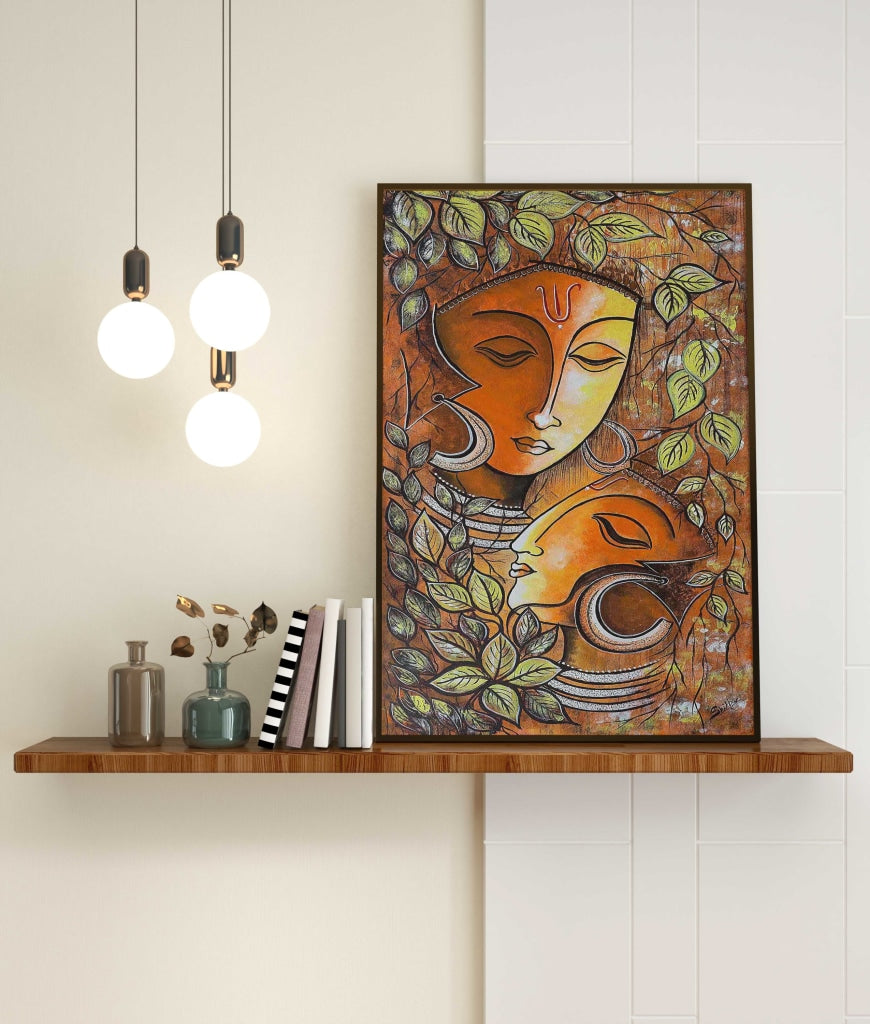 Aesthetic Indian Art Frame For Wall Decor- Funkydecors Xs / Black Posters Prints &amp; Visual Artwork