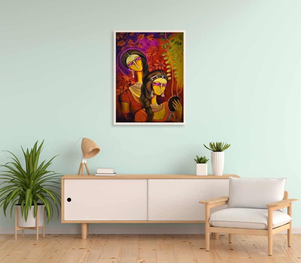 Aesthetic Indian Art Frame For Wall Decor- Funkydecors Xs / White Posters Prints & Visual Artwork