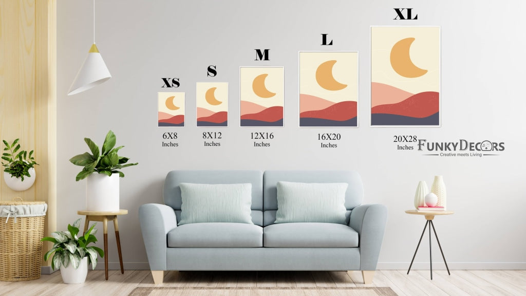 Aesthetic Minimal 2 Panels Art Frame For Wall Decor- Funkydecors Posters Prints & Visual Artwork