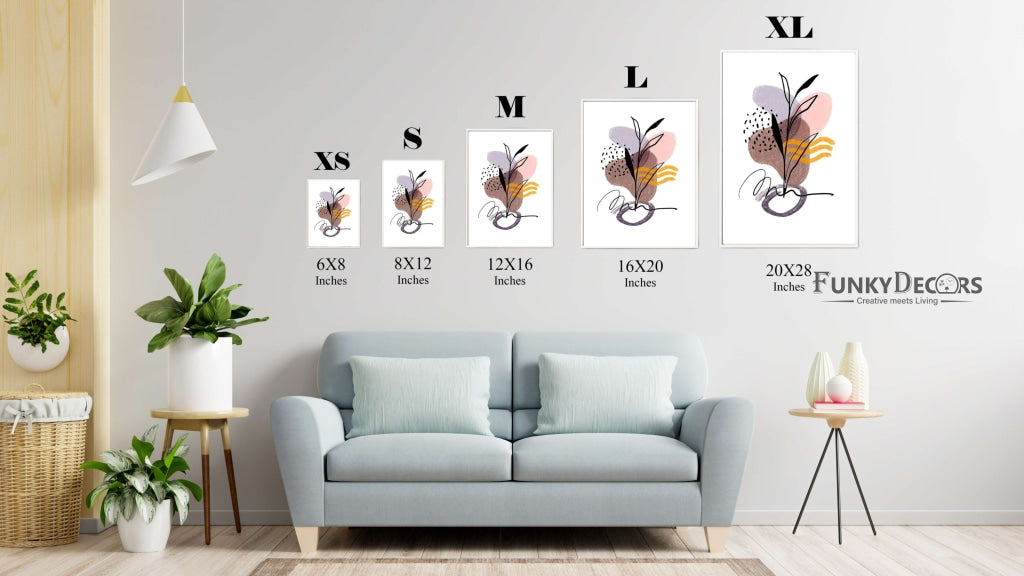 Aesthetic Minimal 3 Panels Art Frame For Wall Decor- Funkydecors Posters Prints &amp; Visual Artwork