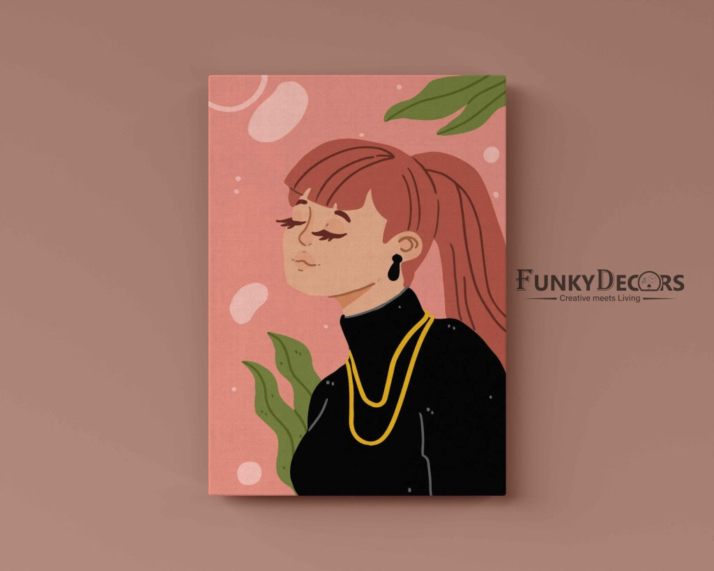 Aesthetic Women Portrait Art Frame For Wall Decor- Funkydecors Posters Prints & Visual Artwork