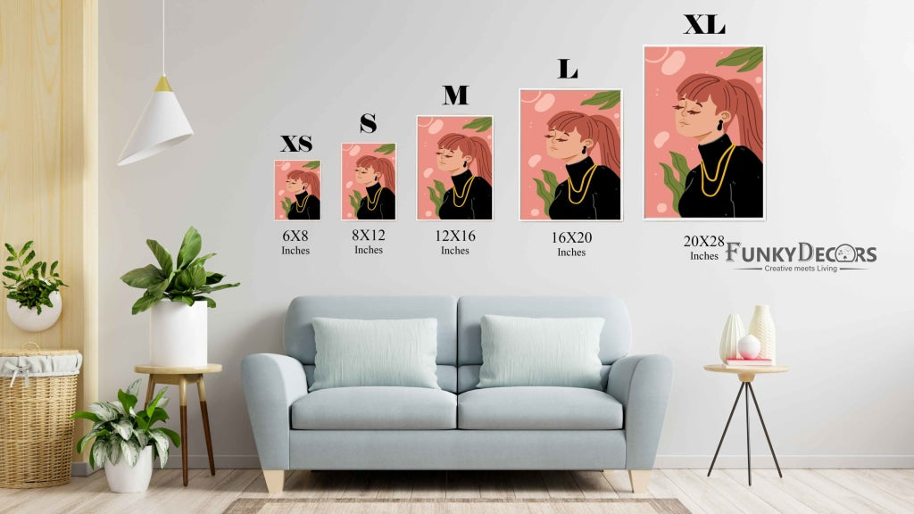 Aesthetic Women Portrait Art Frame For Wall Decor- Funkydecors Posters Prints & Visual Artwork