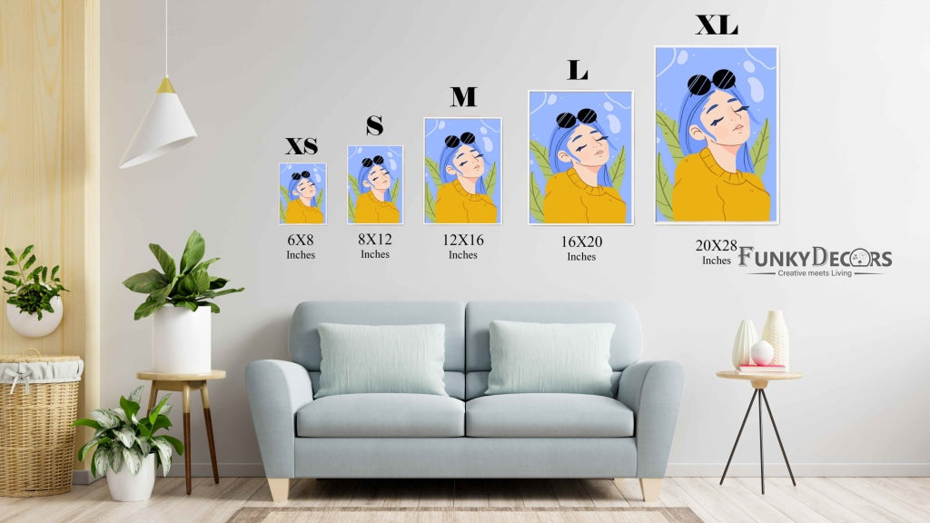 Aesthetic Women Portrait Art Frame For Wall Decor- Funkydecors Posters Prints & Visual Artwork