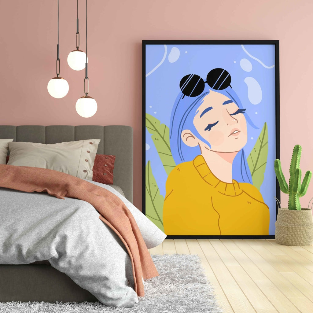 Aesthetic Women Portrait Art Frame For Wall Decor- Funkydecors Xs / Black Posters Prints & Visual