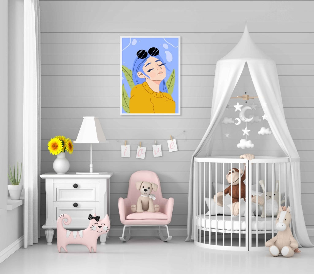 Aesthetic Women Portrait Art Frame For Wall Decor- Funkydecors Xs / White Posters Prints & Visual