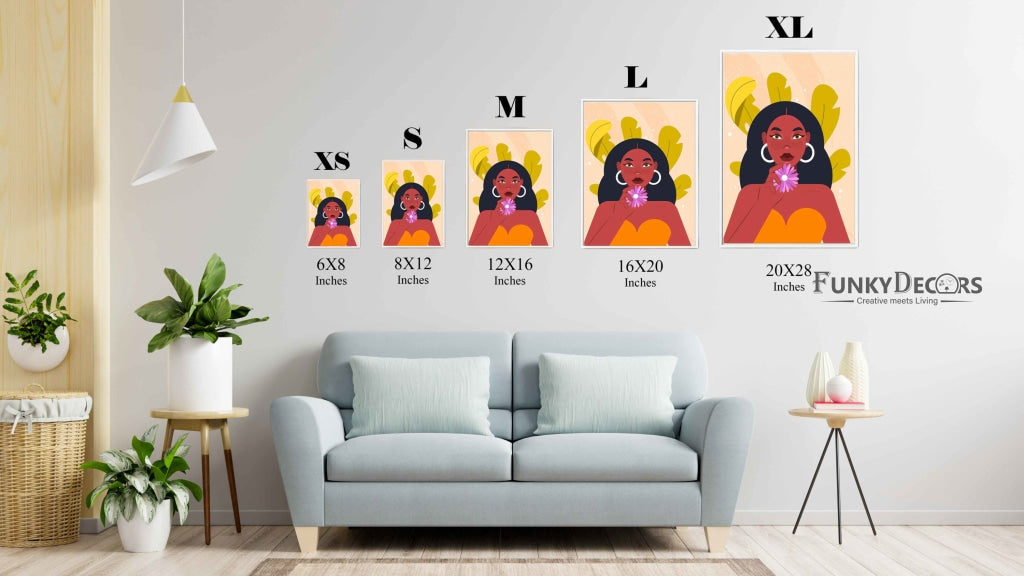 African Beauty Boho Art Frame For Wall Decor- Funkydecors Posters Prints & Visual Artwork