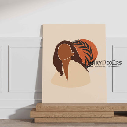 African Women With Palm Leaves Boho Art Frame For Wall Decor- Funkydecors Posters Prints & Visual