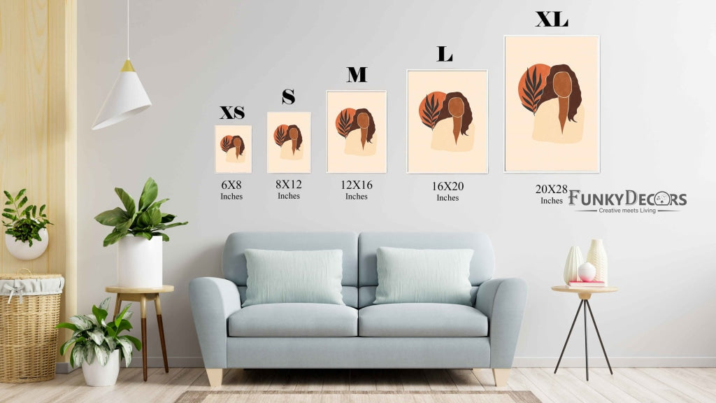 African Women With Palm Leaves Boho Art Frame For Wall Decor- Funkydecors Posters Prints & Visual