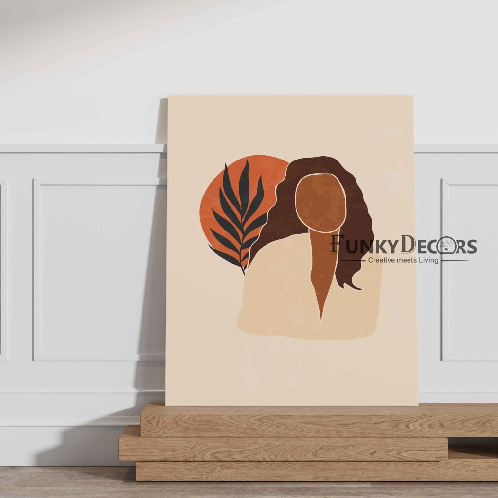 African Women With Palm Leaves Boho Art Frame For Wall Decor- Funkydecors Posters Prints & Visual