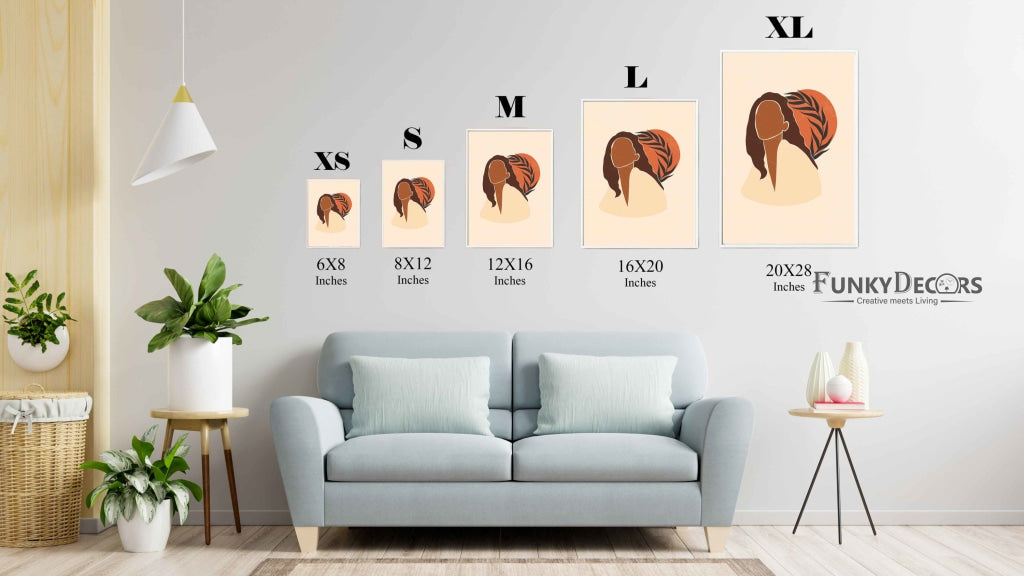 African Women With Palm Leaves Boho Art Frame For Wall Decor- Funkydecors Posters Prints & Visual