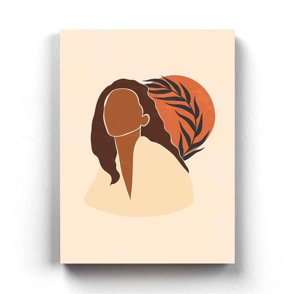 African Women With Palm Leaves Boho Art Frame For Wall Decor- Funkydecors Xs / Canvas Posters Prints