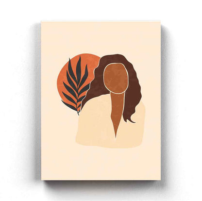 African Women With Palm Leaves Boho Art Frame For Wall Decor- Funkydecors Xs / Canvas Posters Prints