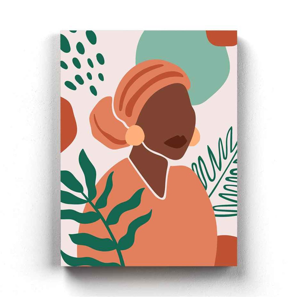 Afro Nature Love Women Portrait Art Frame For Wall Decor- Funkydecors Xs / Canvas Posters Prints &