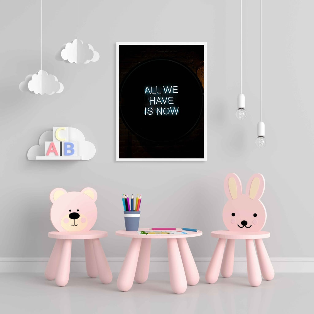 All We Have Is Now - Motivational Quotes Art Frame For Wall Decor- Funkydecors Xs / White Posters