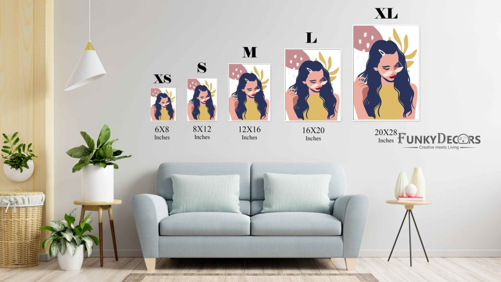 Alluring Girl Portrait Art Frame For Wall Decor- Funkydecors Posters Prints & Visual Artwork