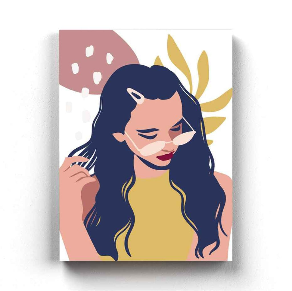 Alluring Girl Portrait Art Frame For Wall Decor- Funkydecors Xs / Canvas Posters Prints & Visual