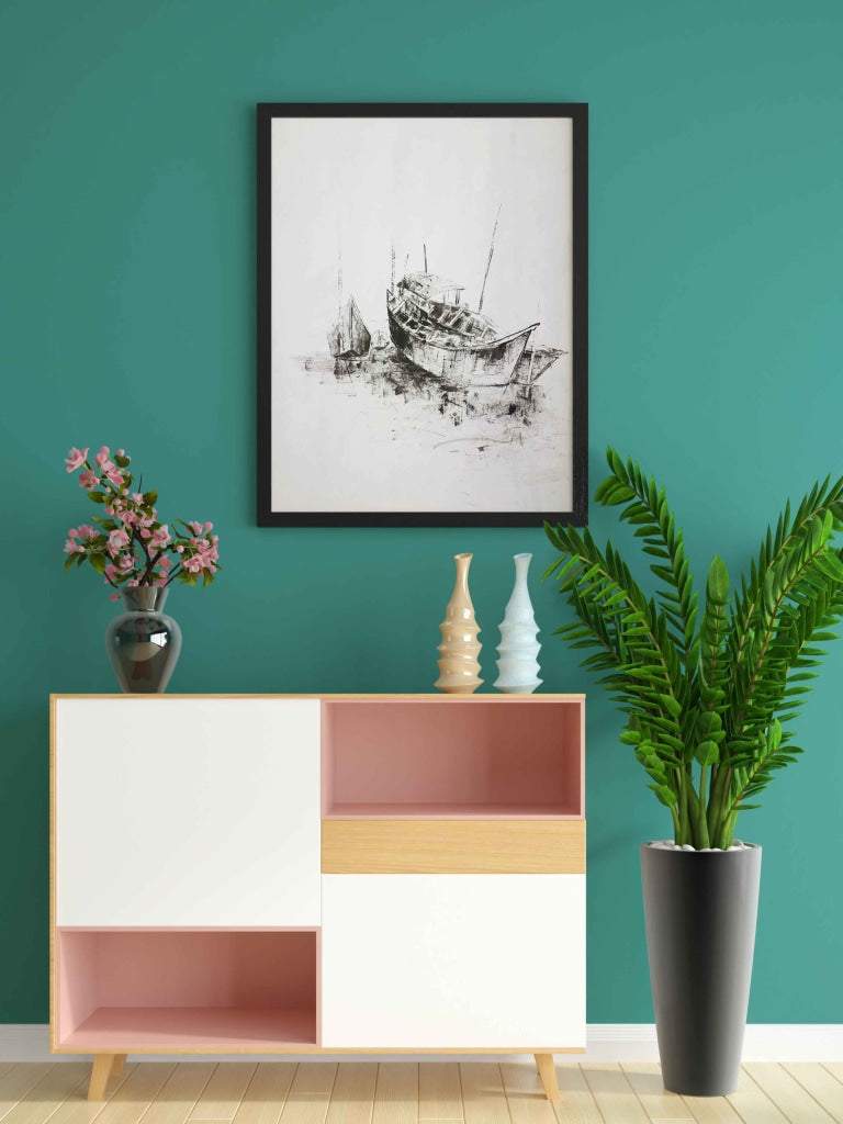 An Old Look - Achromatic Art Frame For Wall Decor- Funkydecors Xs / Black Posters Prints &amp; Visual