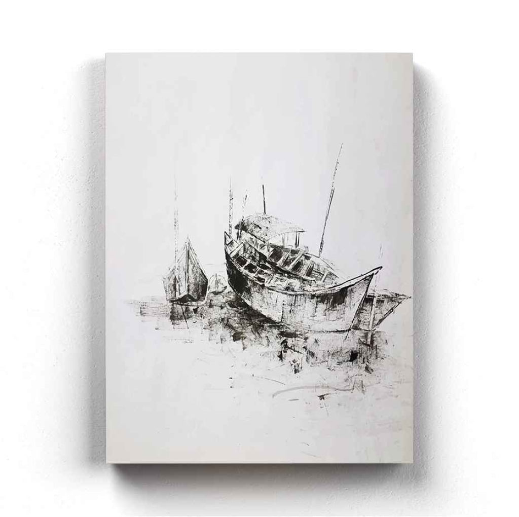 An Old Look - Achromatic Art Frame For Wall Decor- Funkydecors Xs / Canvas Posters Prints &amp; Visual