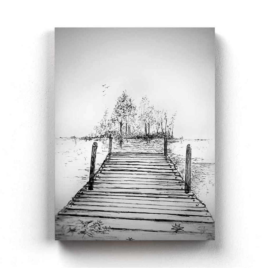 An Unknown Path - Achromatic Art Frame For Wall Decor- Funkydecors Xs / Canvas Posters Prints &amp;