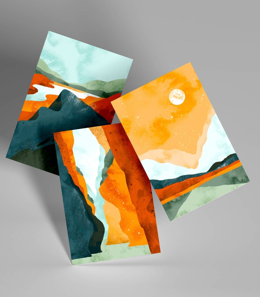 Art Of Layers - Abstract 3 Panels Frame For Wall Decor- Funkydecors Xs / Roll Posters Prints &amp;